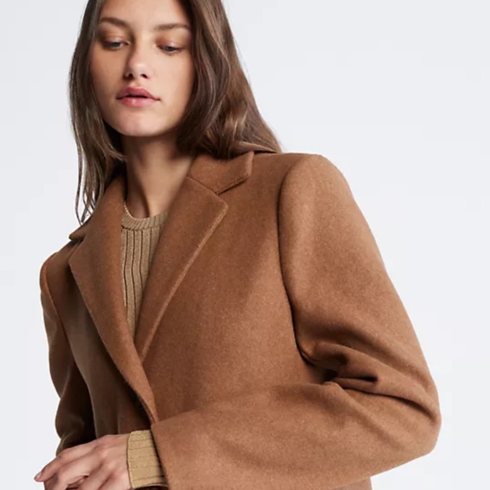 Notch Collar Single Breasted Overcoat - Picture 3 of 4